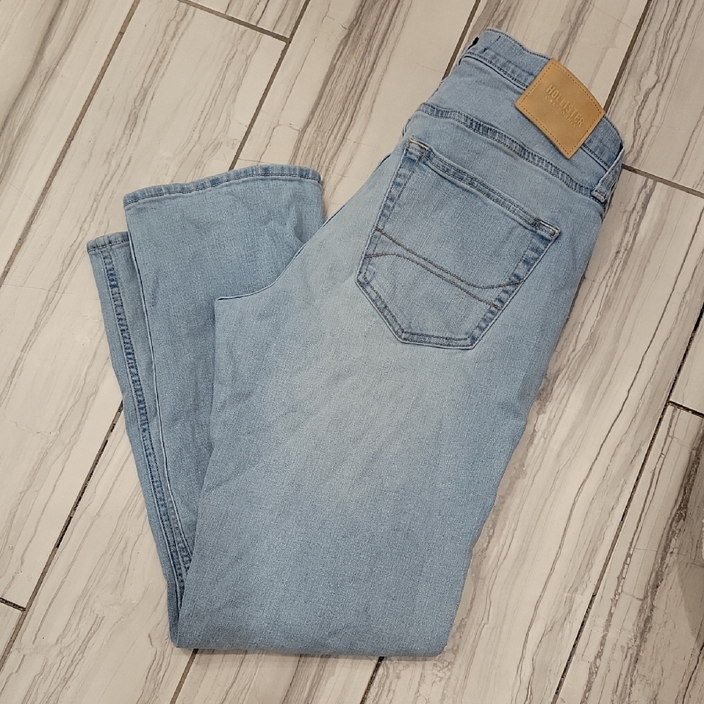 Hollister Althletic Straight Light Blue Denim Jeans
